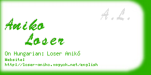 aniko loser business card